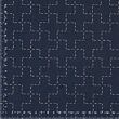 Sashiko fabric panel with eight patterns, indigo blue