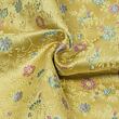 Brocade with floral pattern, pink and gold