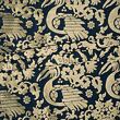 Blue and gold brocade fabric for medieval clothing from 100% silk © Sartor Bohemia