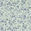 Bavlněná látka s květinovým vzorem Aria, organická bavlna, světle modrá