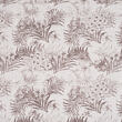Lněné plátno květinovým a listovým vzorem, lehké, bílá ivory